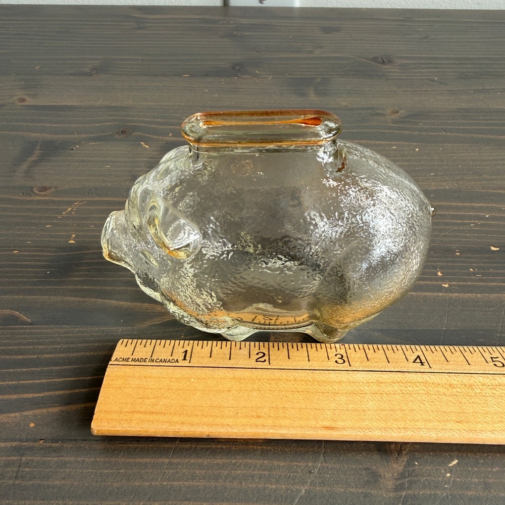 Vintage Anchor Hocking pressed glass piggy bank - Picture 9 of 11